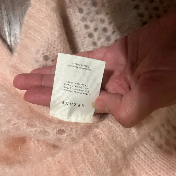 Sezane mohair Theodora XS Cozy Pink Knit Sweater - Picture 5 of 6